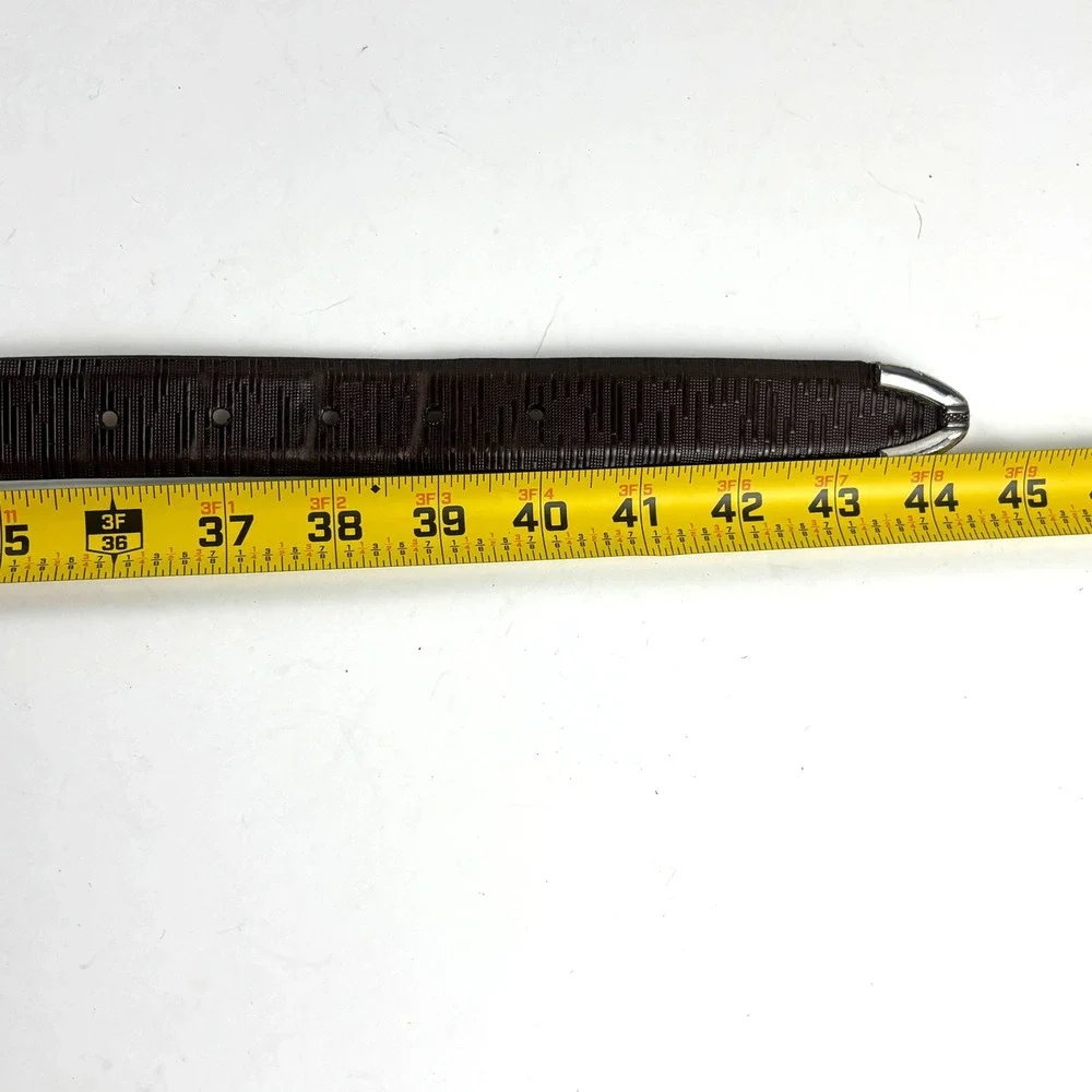 Johnston & Murphy Leather Belt Mens 38 Brown Textured Made in USA‎ Dress Classic